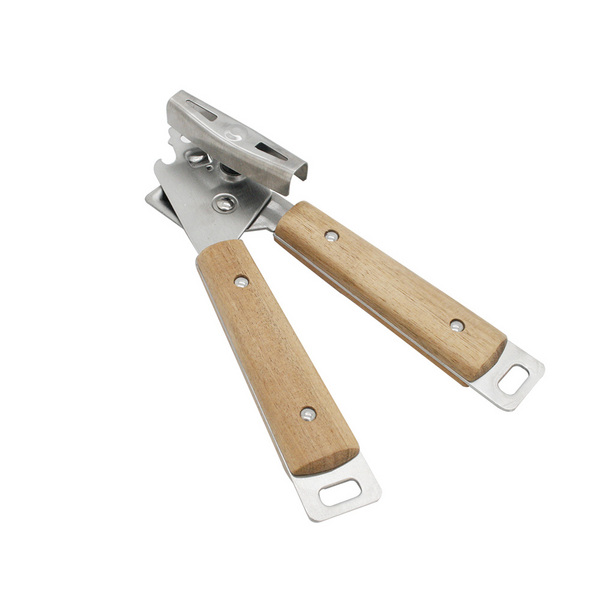 S/S CAN OPENER W/WOODEN HANDLE  木柄开罐刀  J10716