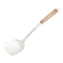 S/S FRY SHOVEL W/WOODEN HANDLE  不銹鋼木柄炒鏟  J10702