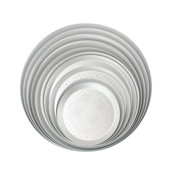 ALUM. PERFORATED PIZZA TRAY 圓型沖孔脆皮披薩盤（陽(yáng)極）  P11651-P11660