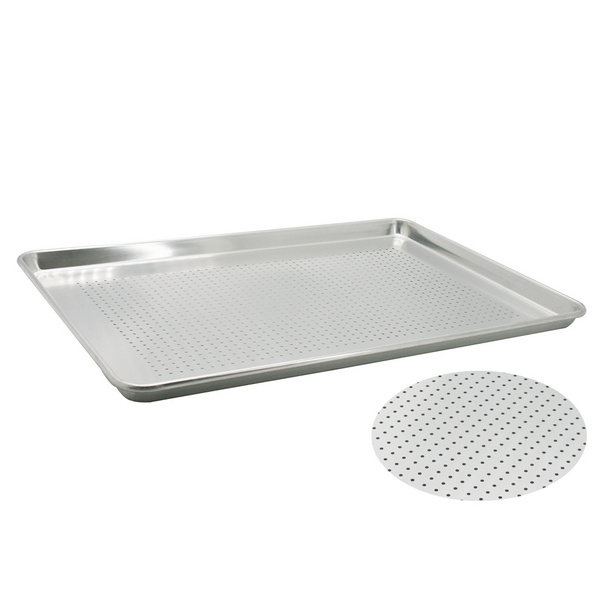ALUM.TRAY-PERFORATED  沖孔鋁烤盤卷邊（淺）   G20519