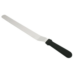 S/S SPATULA W/BLACK PLASTIC HANDLE  曲抹刀  K17941-K17944