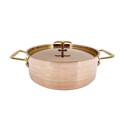 3-LAYER COPPER SAUCE PAN WITH COVER  三層銅精鉆商用鍋  E26001-E26016