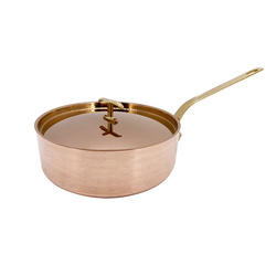 3-LAYER COPPER SAUCE PAN WITH COVER  三層銅精鉆矮身汁鍋  E26121-E26132