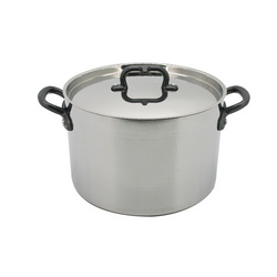 3-LAYER S/S STOCK POT WITH COVER(DOUBLE EARS)  不銹鋼三層錘印雙耳商用鍋  E20611-E20616
