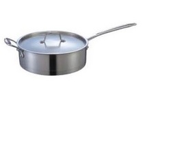 STAINLESS STEEL SAUCE PAN WITH COVER  不銹鋼直身包底鍋  E20661/E20662