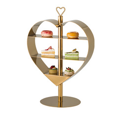 S/S HEART SHAPE PASTRY RACK  心形点心架  D17815