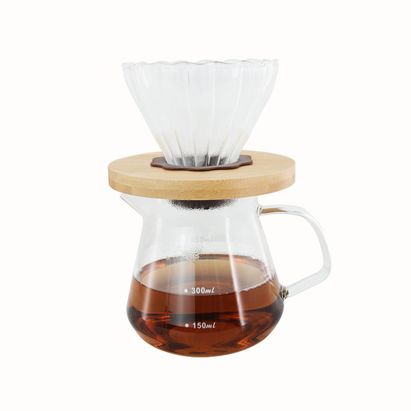GLASS COFFEE POT W/FUNNEL FILTER CUP  咖啡玻璃分享壶带滤杯  C11841--C11850