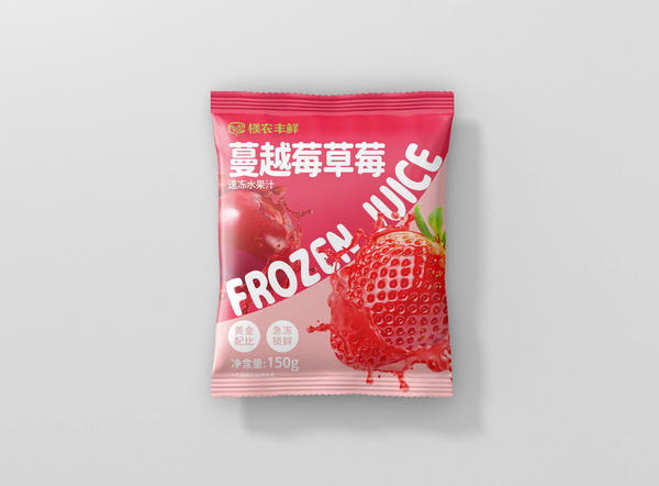 蔓越莓草莓速冻水果汁