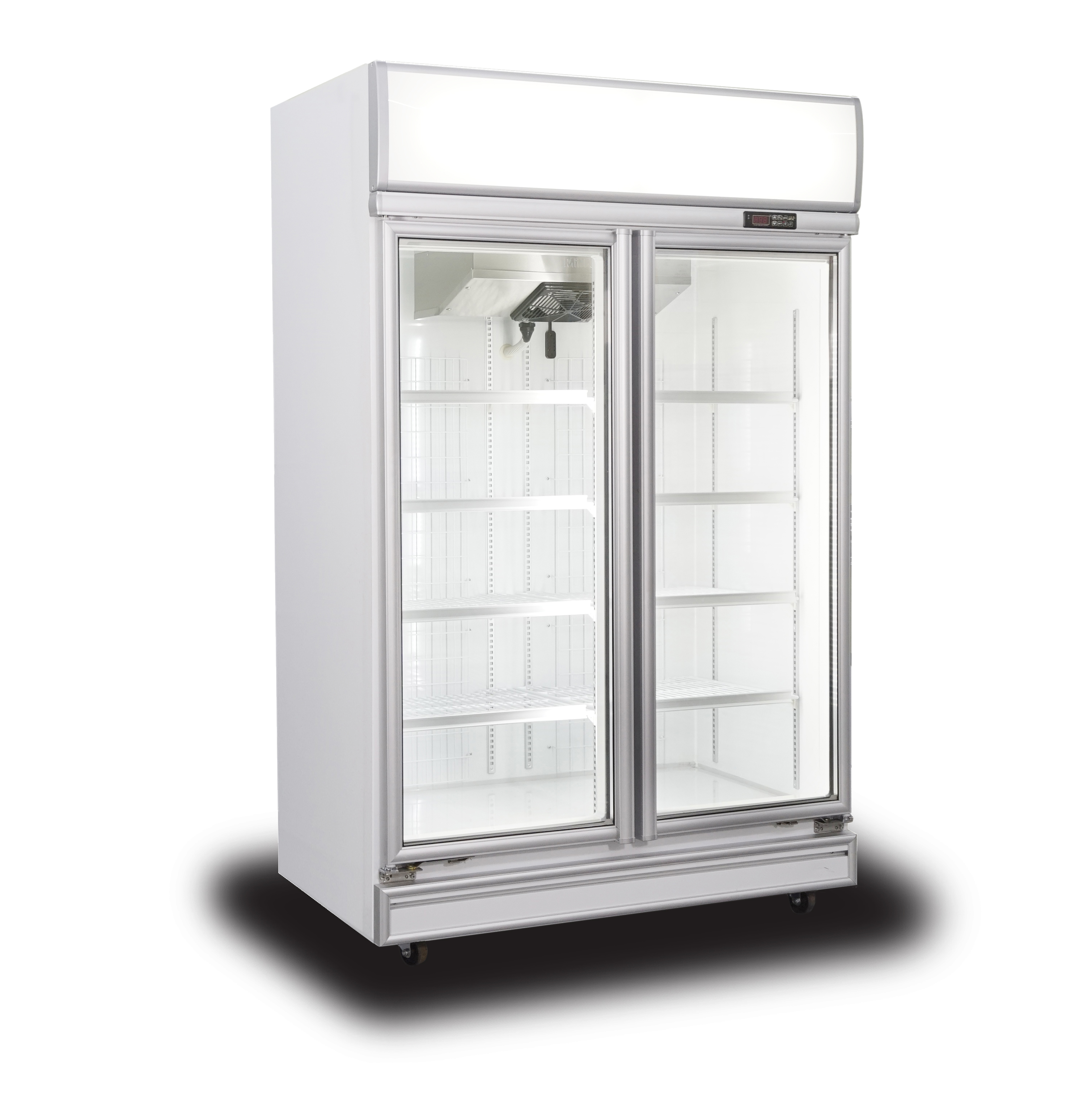 立式两门玻璃门冰箱