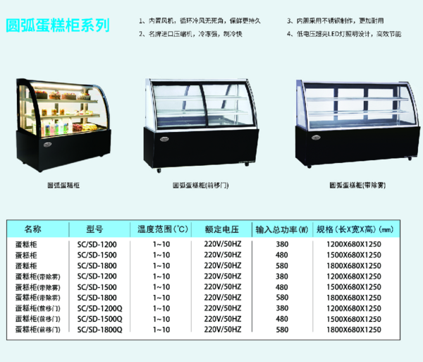 圆弧蛋糕柜系列