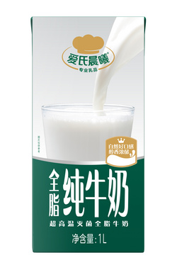 蒙牛愛氏晨曦全脂純牛奶1L