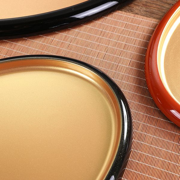 宴小判漆器托盘