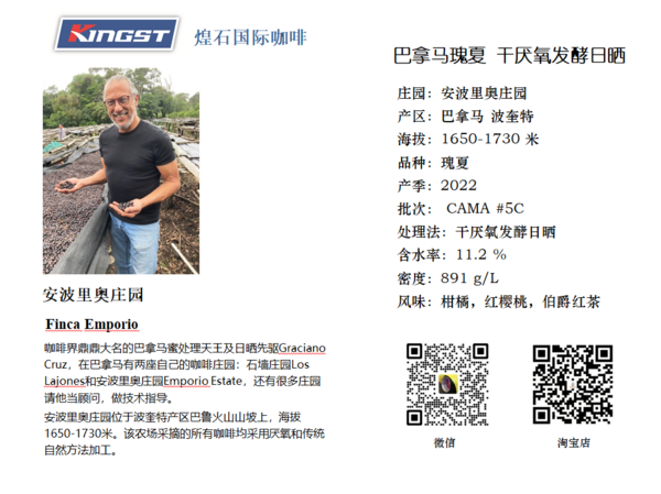 安波里奥瑰夏干厌氧发酵CAMA #5C