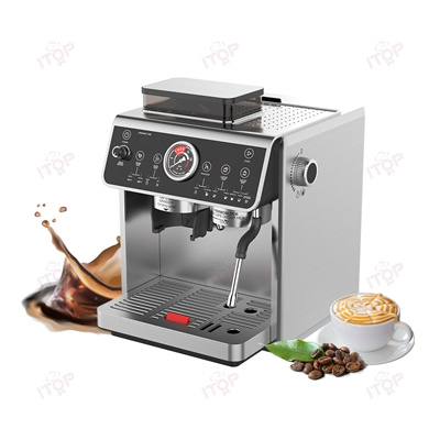 现磨一体双泵双锅炉磨豆蒸汽奶泡家用意式半自动咖啡机