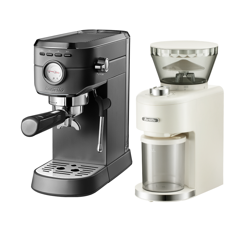 Barsetto百胜图mini咖啡机家用小型意式浓缩小钢炮全半自动奶泡机