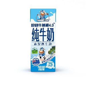 跑跑牛益稚4.0全脂高钙纯牛奶 250mL
