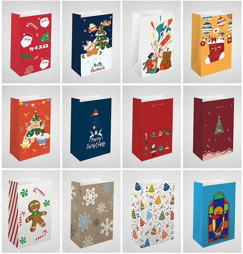 定制圣诞节礼品袋子 牛皮纸袋万圣节节日礼袋 小礼物糖果袋纸袋