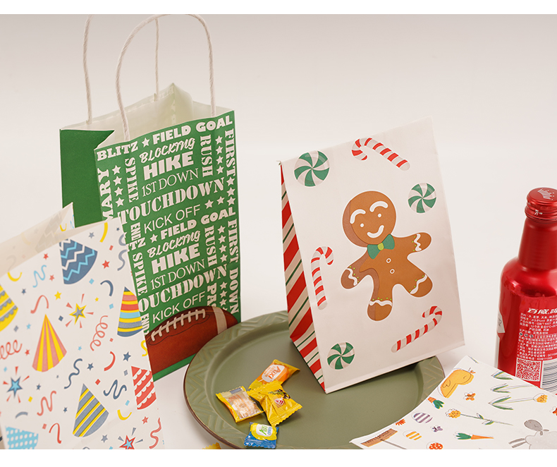 定制圣诞节礼品袋子 牛皮纸袋万圣节节日礼袋 小礼物糖果袋纸袋