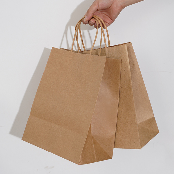 通用牛皮纸袋外卖打包袋手提袋礼品袋手提纸袋礼袋厚纸袋子包装袋