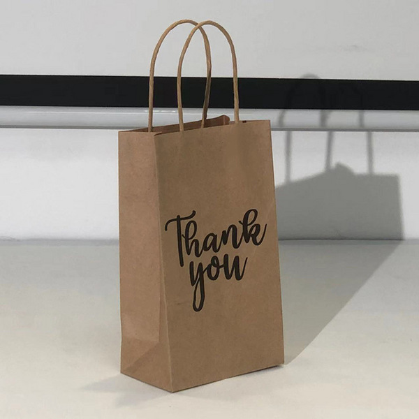 现货纯色牛皮纸纸袋手提袋 网红礼品袋 可回收环保纸袋