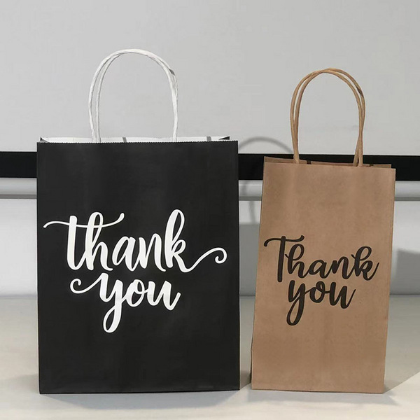 现货纯色牛皮纸纸袋手提袋 网红礼品袋 可回收环保纸袋