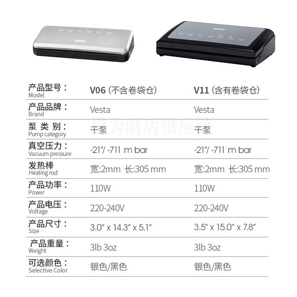 美国Vesta 真空封口机 V06/V11