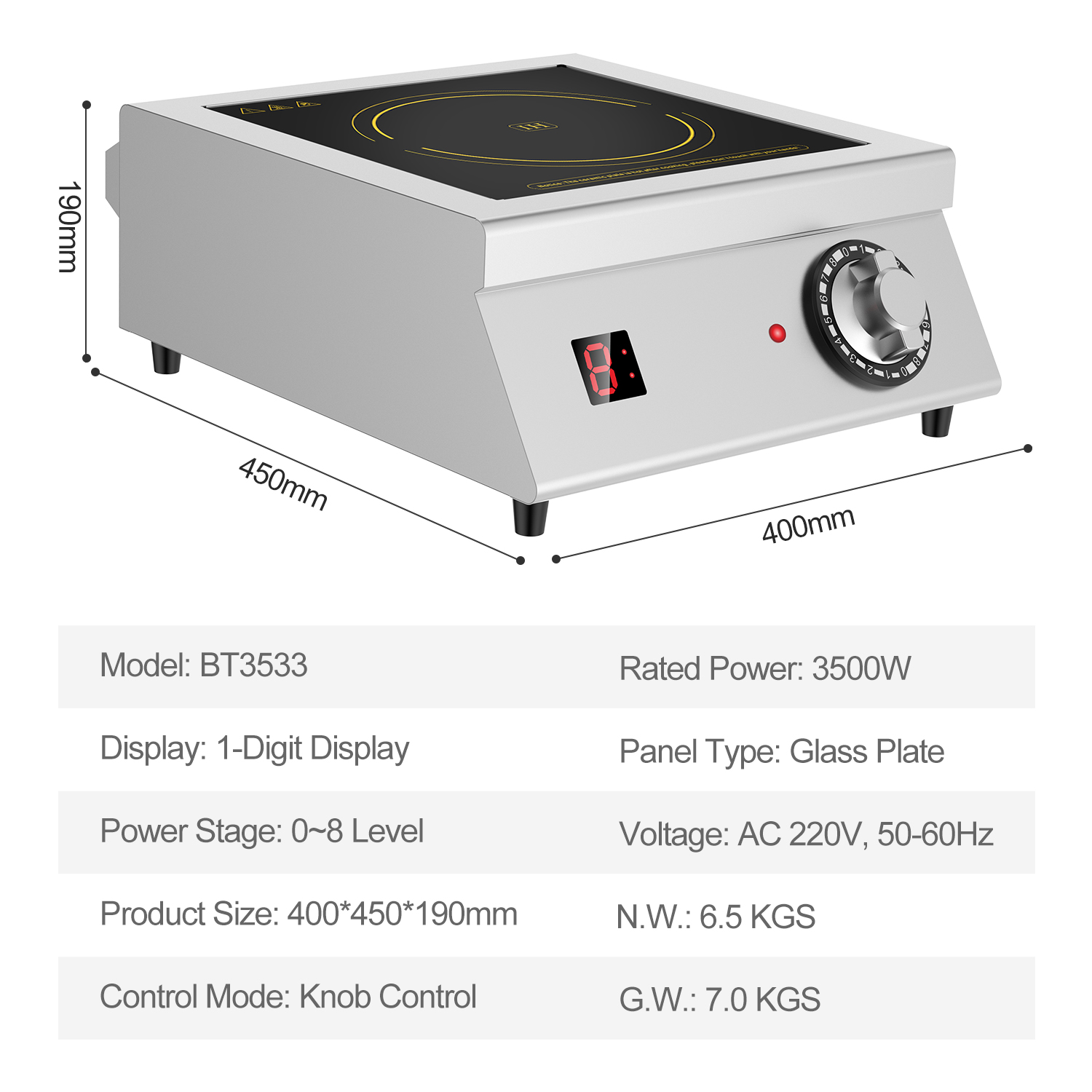 3500W 商用电磁炉