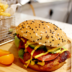黑白芝麻汉堡胚
