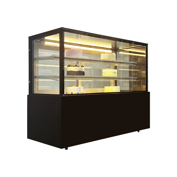 Right Angle Bakery Show Equipment Cake Glass Showcase Pastry Display Cooler Refrigerator