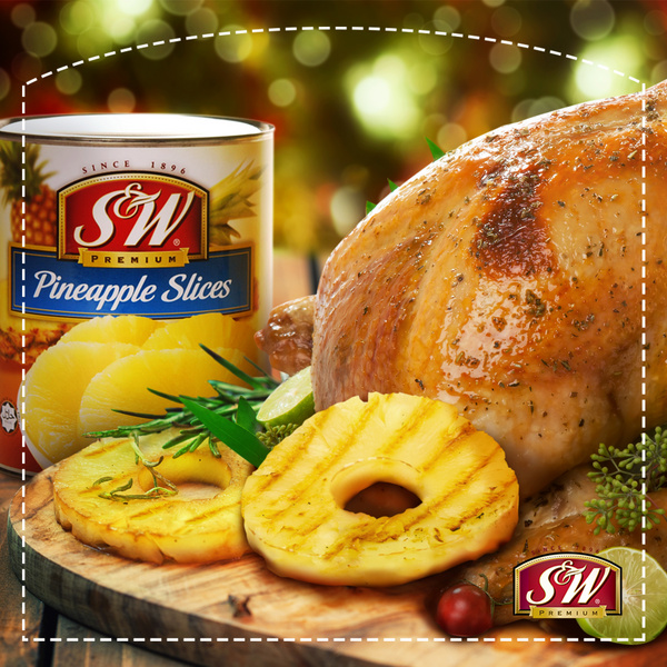 S&W牌糖水菠萝片罐头