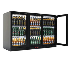 Mini Bar 3-door under counter glass display cabinet small freezer