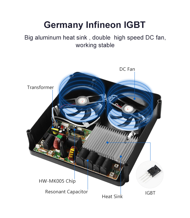 3.5kW *4  商用电磁煲仔炉