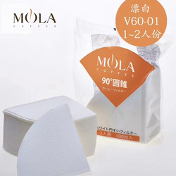日本MOLA手冲咖啡滤纸 原木浆CC-01-100W