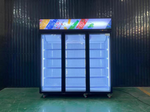 Bottle Fridge Drink Showcase Vertical Glass Door Equipment Fan Cooling Bar Frigo Cooler