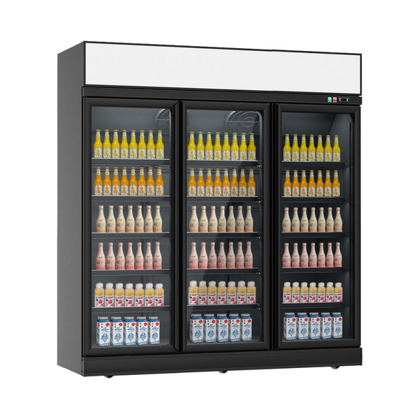 Bottle Fridge Drink Showcase Vertical Glass Door Equipment Fan Cooling Bar Frigo Cooler