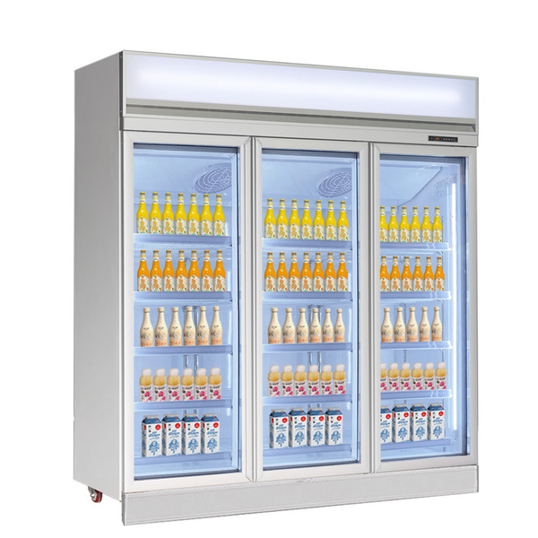 Glass Door Beverage Refrigerator Cold Drink Display Commercial Beer Bottle Fridge