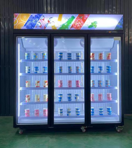 Supermarket Refrigerator Ice Cream Display Gelato Frost Free Fridge Freezer