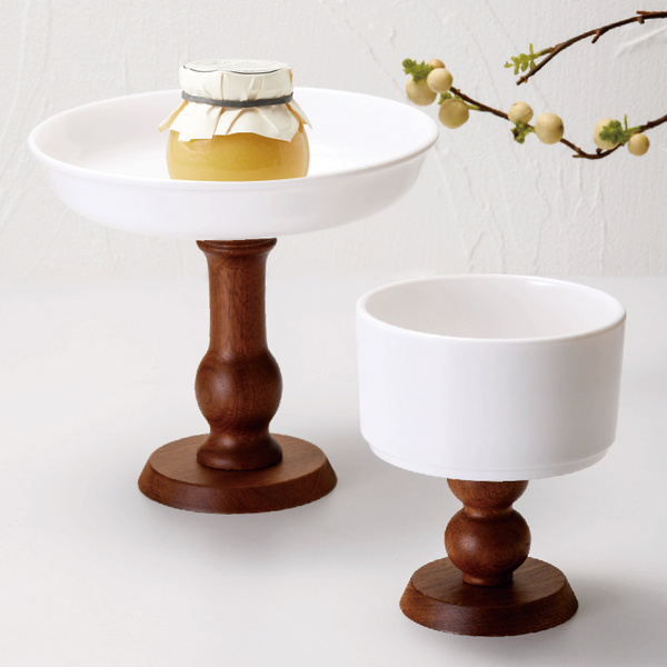 复古木制密胺盘