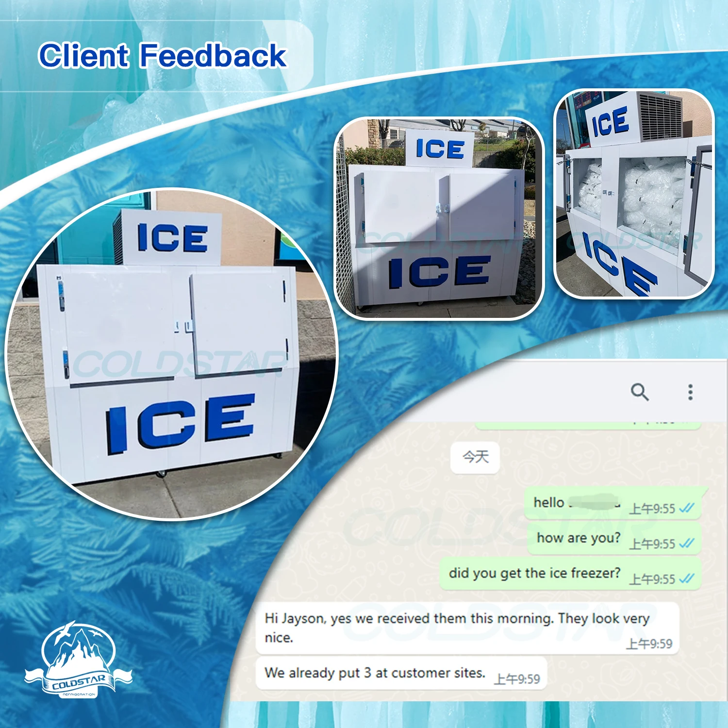 Ice Bag Indoor Fridge Protection Refrigeration Equipment Commercial Ice Storage Brand New Products Chiller