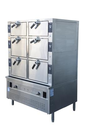 燃气六门分层控制智能蒸柜（秒出蒸汽）