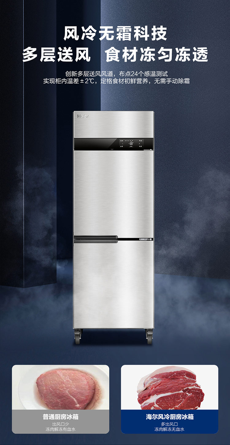 海尔风冷两门冷冻冰箱SL-506D2W