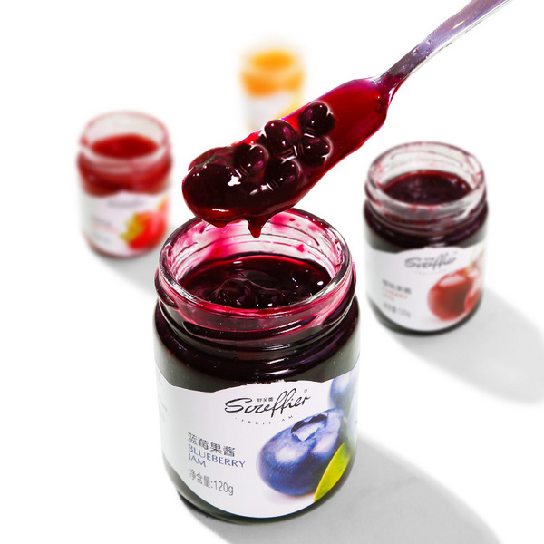 舒芙蕾面包果酱草莓酱蓝莓芒果樱桃果酱涂抹面包