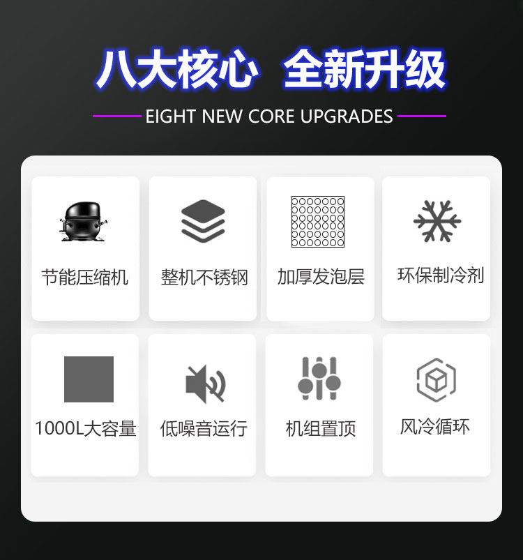 商用风冷立柜制冷冰箱冷藏冷冻大容量
