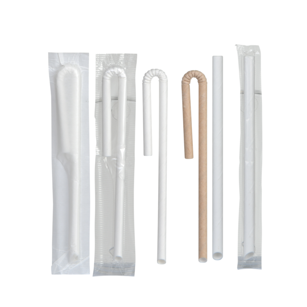 纸吸管、杯盖、餐巾纸、刀叉勺