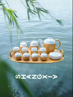 桥系列竹丝扣瓷茶具