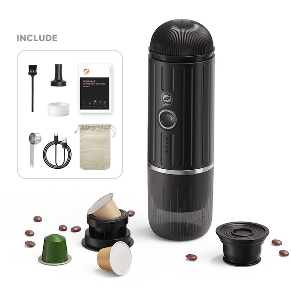 icafilas迷你款意式浓缩便携式咖啡机USB线插电动冷热萃取咖啡粉胶囊两用
