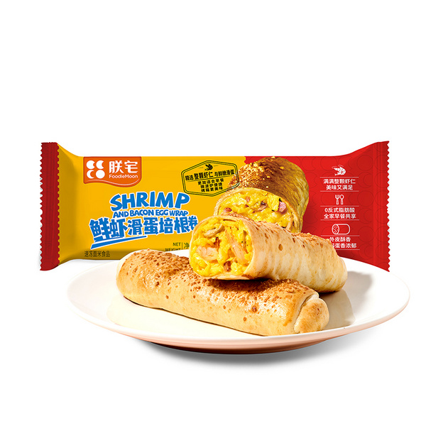 鮮蝦滑蛋培根卷