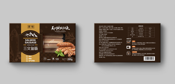天蘊(yùn)原味三文魚腸200g