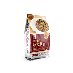 袋裝黑椒牛肉意面