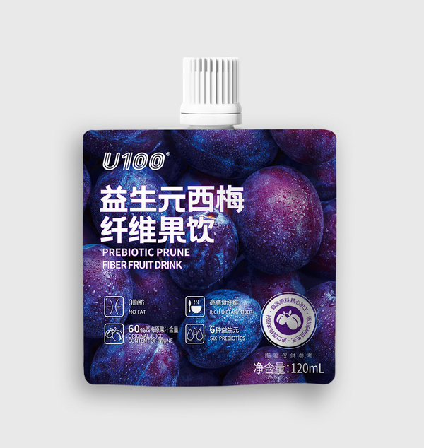 U100益生元西梅纤维果饮120ml